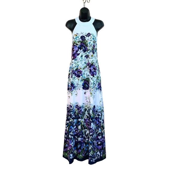 Ted Baker Entangled Enchantment Ziloh Bow Detail Maxi Dress Ted Sz 0 US 2/4 NWOT - Picture 3 of 16